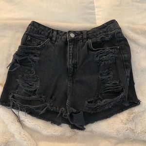 Black high waisted shorts